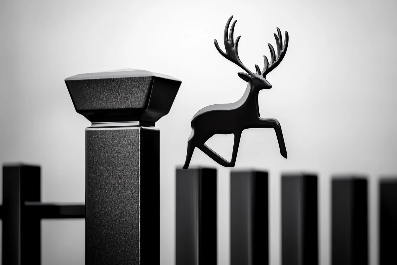 Nowoczesny Detal Ogrodzeniowy "Jeleń w Biegu" – Stal i Precyzja