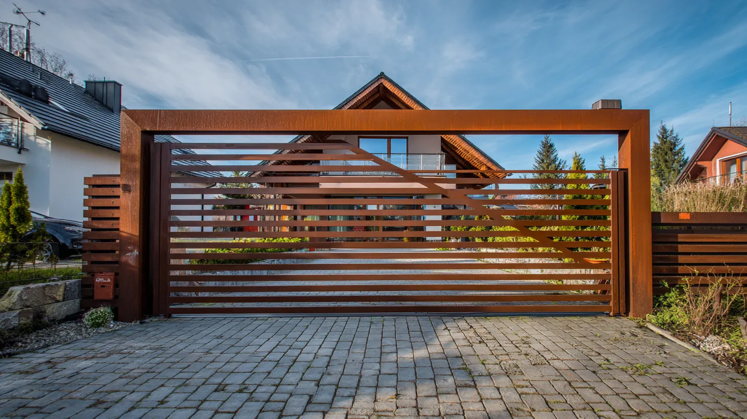 Nowoczesny System Wjazdowy Corten "Portal Horyzontalny"