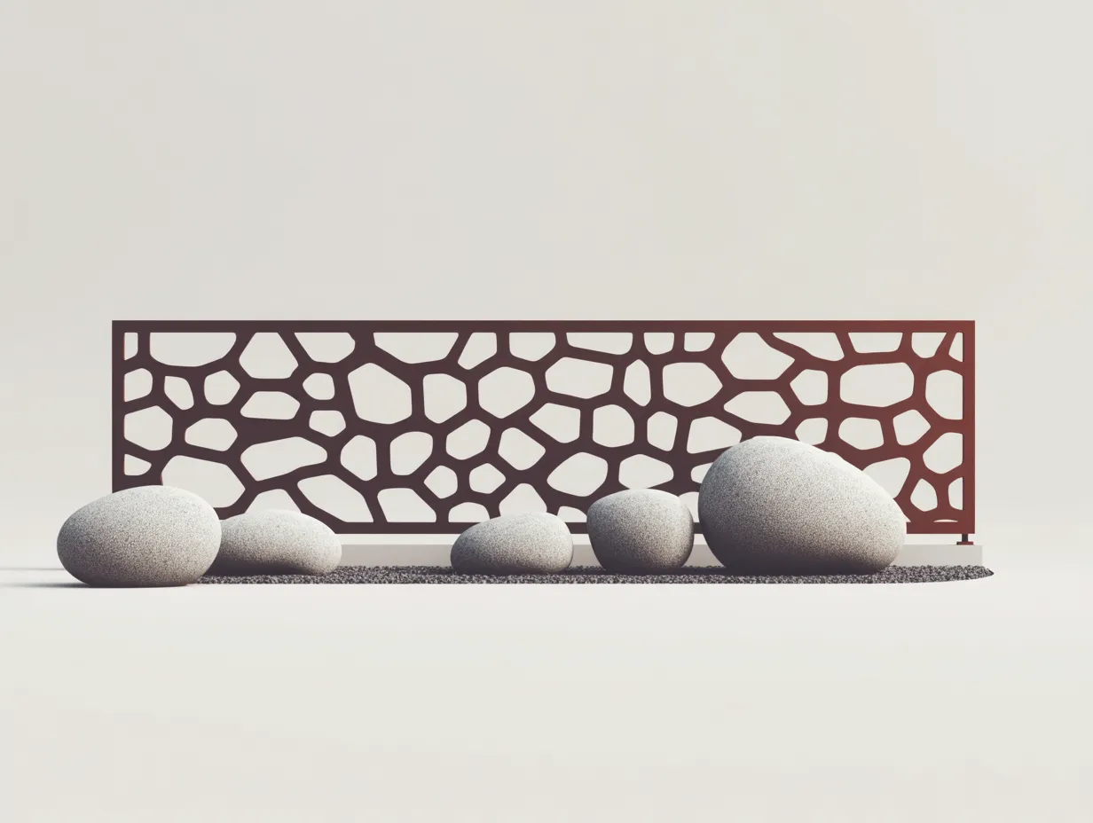 Ogrodzenie Corten "Komórki Natury" – Organiczny Design