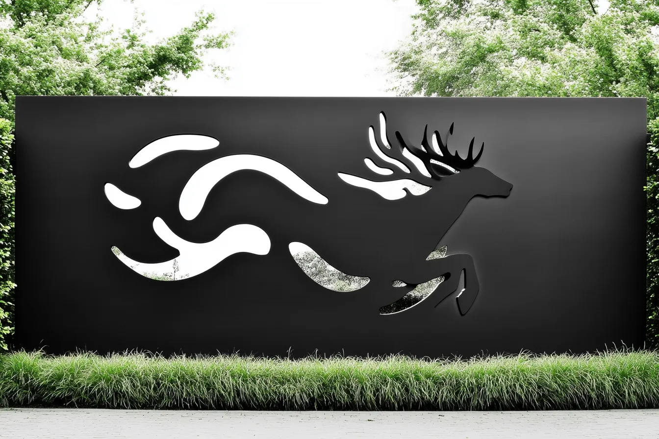 Panel "Pędzący Jeleń" – Sztuka Wycinana w Metalu