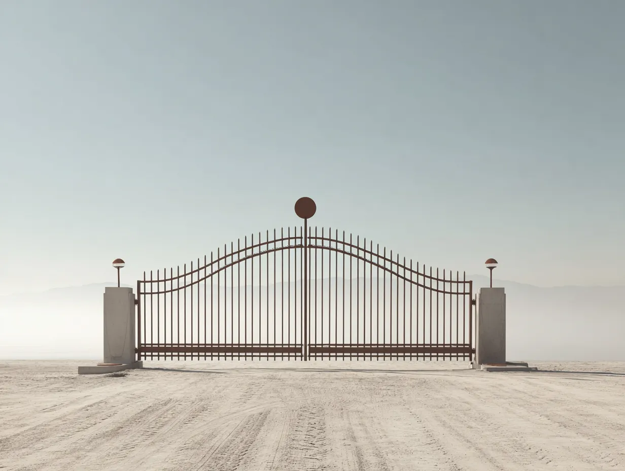 Rezydencjonalna Brama Kuta "Rdza i Słońce" – Minimalizm i Estetyka