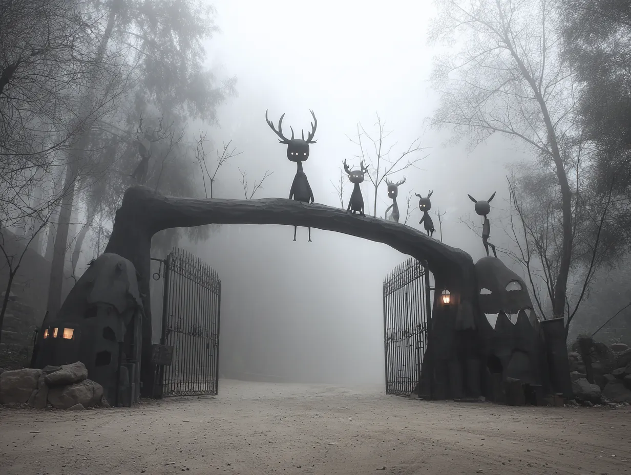 Rzeźbiarska Brama Parkowa "Marsz Duchów Lasu" – Mrok i Wyobraźnia