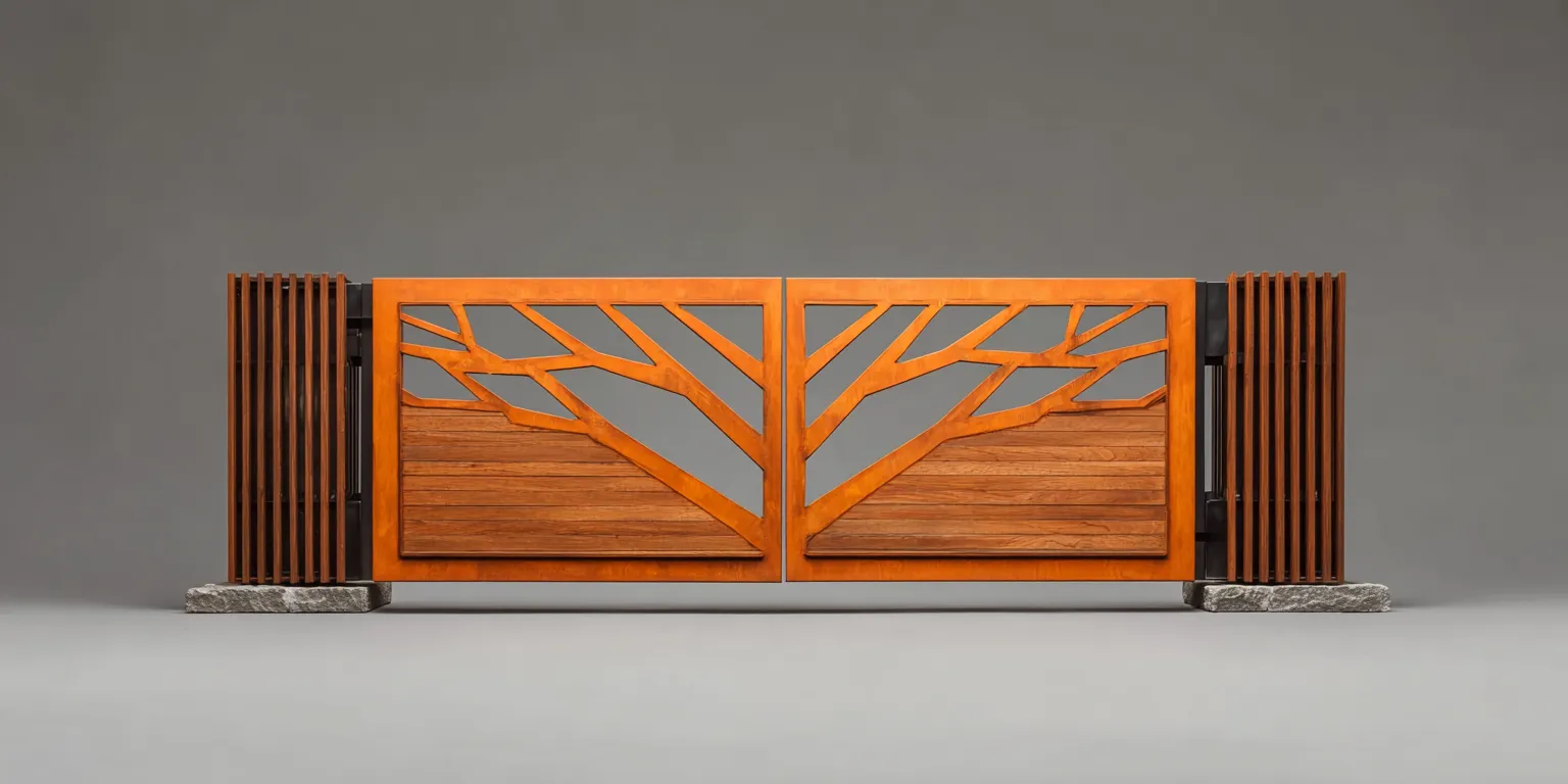 Sielska Brama "Leśny Dukt" – Drewno i Ażurowa Stal